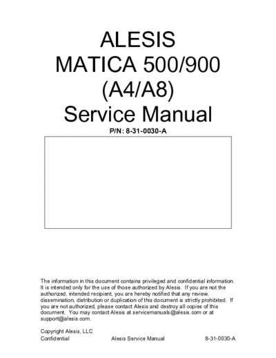 Alesis Matica 500-900 power amplifier